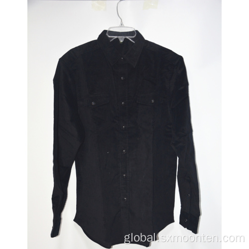 Easy Care Plain Fabric Shirts Summer Printed Black Casual Blouse Shirt Manufactory